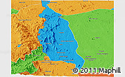 Political Panoramic Map of Barue