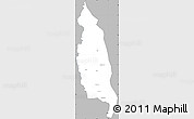Gray Simple Map of Barue, single color outside