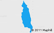 Political Simple Map of Barue, single color outside