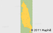 Savanna Style Simple Map of Barue, single color outside