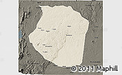 Shaded Relief 3D Map of Gondola, darken
