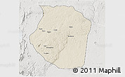 Shaded Relief 3D Map of Gondola, lighten, semi-desaturated