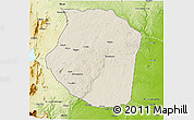 Shaded Relief 3D Map of Gondola, physical outside