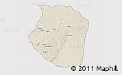 Shaded Relief 3D Map of Gondola, single color outside