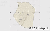 Shaded Relief Map of Gondola, cropped outside