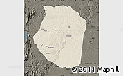 Shaded Relief Map of Gondola, darken
