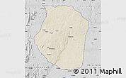 Shaded Relief Map of Gondola, desaturated