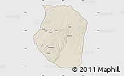 Shaded Relief Map of Gondola, single color outside