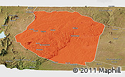 Political Panoramic Map of Gondola, satellite outside