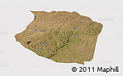 Satellite Panoramic Map of Gondola, cropped outside