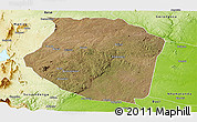 Satellite Panoramic Map of Gondola, physical outside