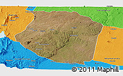 Satellite Panoramic Map of Gondola, political outside
