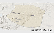 Shaded Relief Panoramic Map of Gondola, lighten
