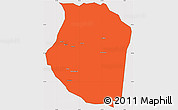 Political Simple Map of Gondola, cropped outside