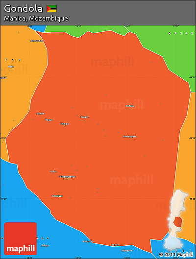 Political Simple Map of Gondola