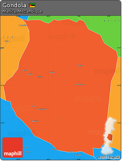 Political Simple Map of Gondola