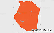 Political Simple Map of Gondola, single color outside