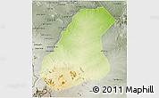 Physical 3D Map of Guro, semi-desaturated