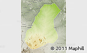 Physical Map of Guro, semi-desaturated