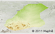 Physical Panoramic Map of Guro, lighten, semi-desaturated