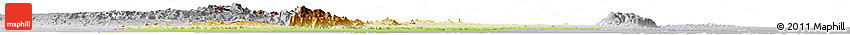 Physical Horizon Map of Manica, lighten, desaturated