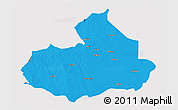 Political 3D Map of Machaze, cropped outside