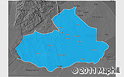 Political 3D Map of Machaze, darken, desaturated