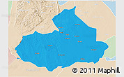 Political 3D Map of Machaze, lighten