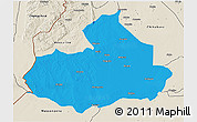 Political 3D Map of Machaze, shaded relief outside