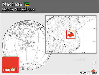 Blank Location Map of Machaze