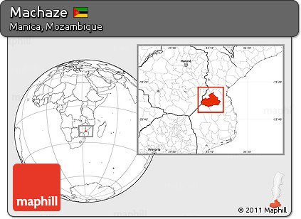 Blank Location Map of Machaze