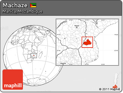 Blank Location Map of Machaze