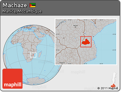 Gray Location Map of Machaze