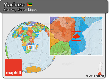 Political Location Map of Machaze