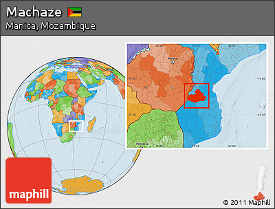 Political Location Map of Machaze