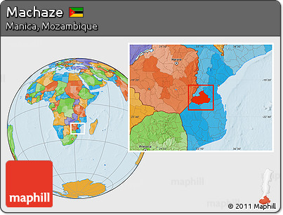 Political Location Map of Machaze
