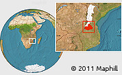 Satellite Location Map of Machaze, highlighted parent region