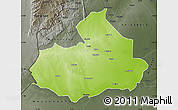 Physical Map of Machaze, darken, semi-desaturated
