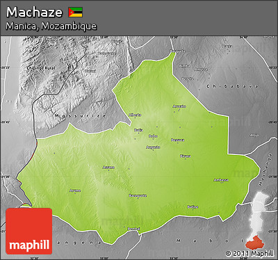 Physical Map of Machaze, desaturated