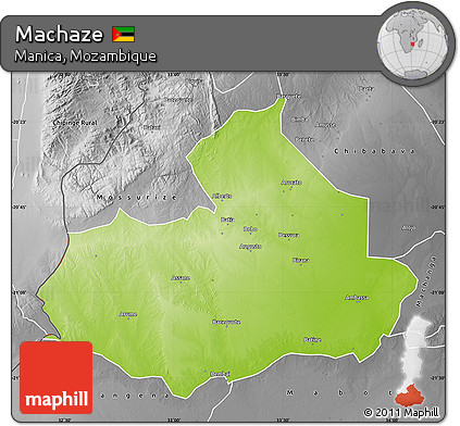 Physical Map of Machaze, desaturated