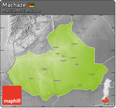 Physical Map of Machaze, desaturated
