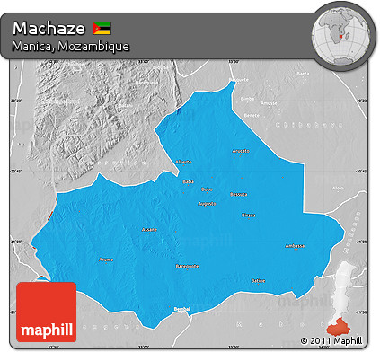 Political Map of Machaze, lighten, desaturated