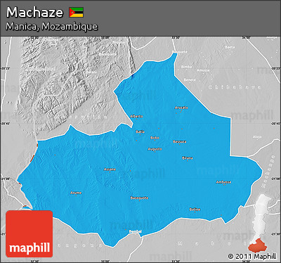 Political Map of Machaze, lighten, desaturated