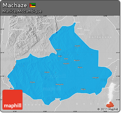 Political Map of Machaze, lighten, desaturated