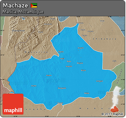Political Map of Machaze, semi-desaturated
