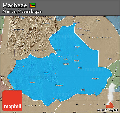 Political Map of Machaze, semi-desaturated