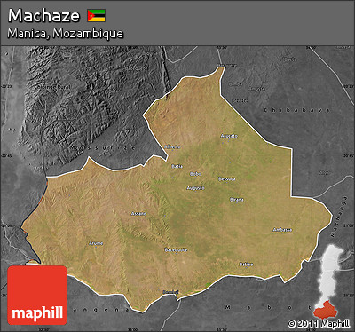 Satellite Map of Machaze, darken, desaturated