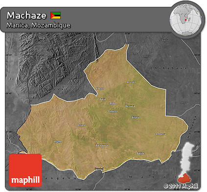 Satellite Map of Machaze, darken, desaturated