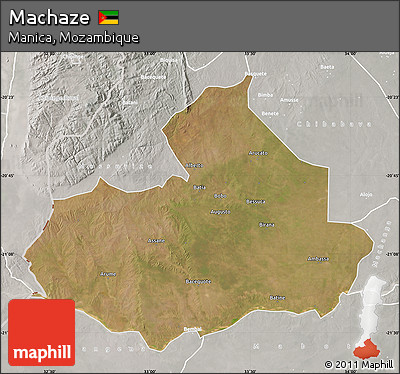 Satellite Map of Machaze, lighten, semi-desaturated