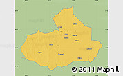 Savanna Style Map of Machaze, single color outside